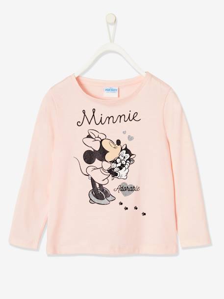 Pyjama fille Disney Minnie® Bas gris extra light/haut rose 3 - vertbaudet enfant 