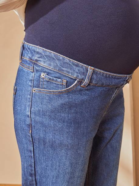 Jean de grossesse mom bandeau sans couture Denim brut+Denim stone+Gris 2 - vertbaudet enfant 