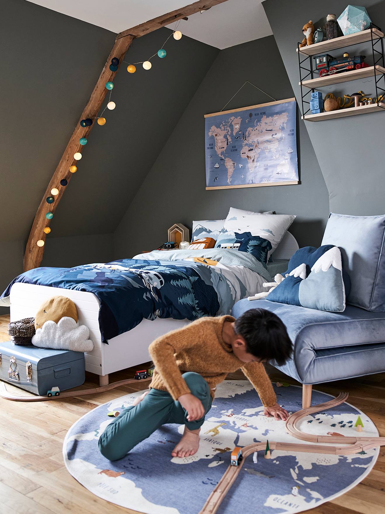 Parure De Lit 2 Pièces 140x200 Cm Petit Astronaute - Douceur D'Intérieur 100% Coton