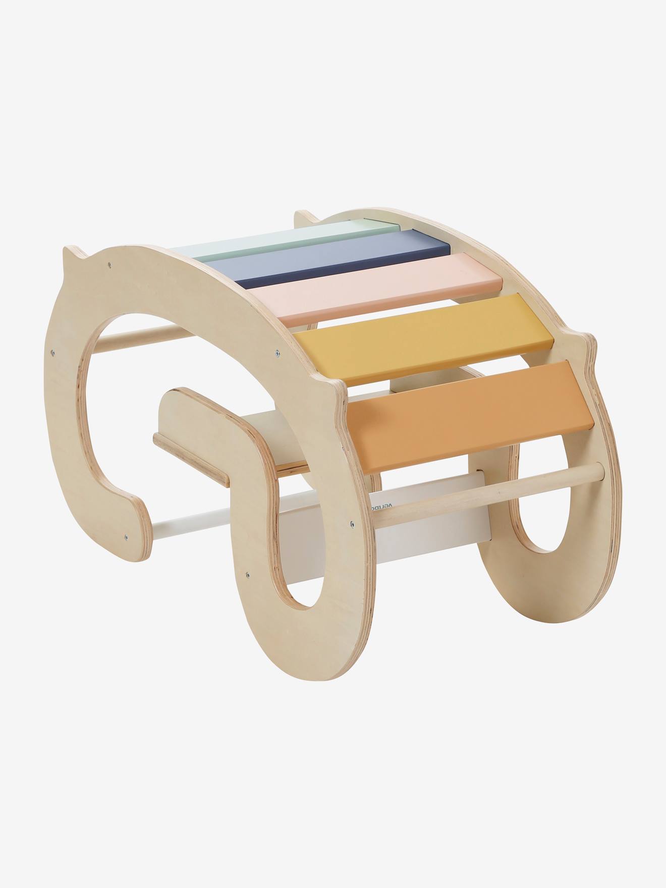 Bascule d'intérieur en bois FSC® beige moyen uni avec decor (Vertbaudet) - Image 3