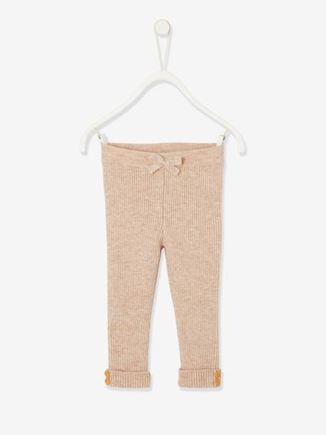 Vertbaudet - Legging en tricot bébé beige
