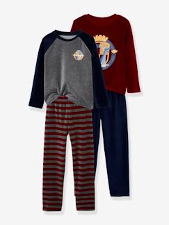 Garçon-Pyjama, surpyjama-Lot de 2 pyjamas dragon en velours Oeko-Tex®