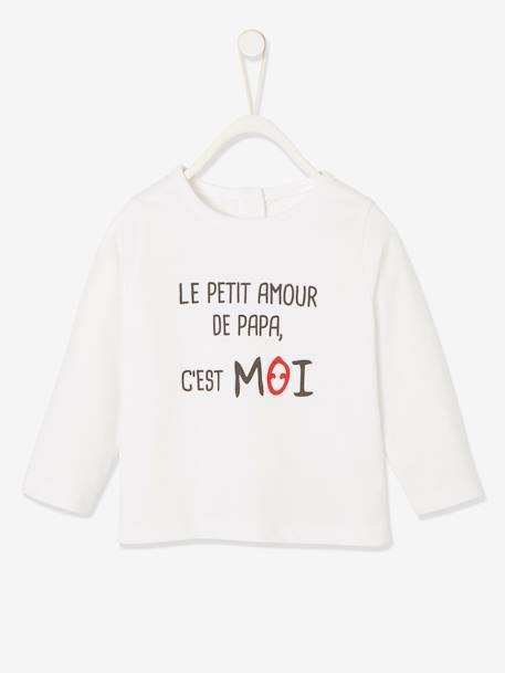 Bébé-T-shirt, sous-pull-T-shirt bébé à message manches longues