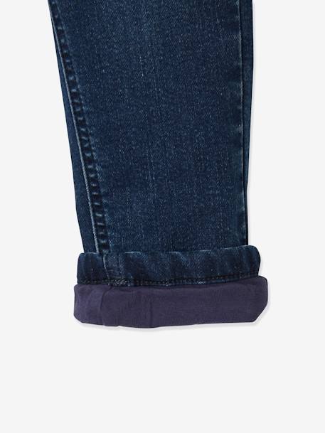 Jean droit doublé facile à enfiler garçon denim blue black+DENIM GRIS FONCE 5 - vertbaudet enfant 