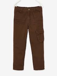 Pantalon Cargo Garcon Double Marron Vertbaudet