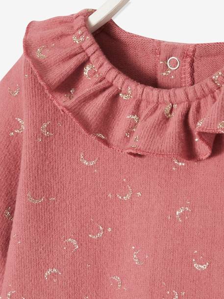 Combinaison tricot irisé bébé fille vieux rose 3 - vertbaudet enfant 