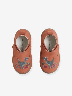 Chaussons Bébé VERTBAUDET En Cuir Souple – Scratch, Semelle Antidérapante, Taille 26, Jaune
