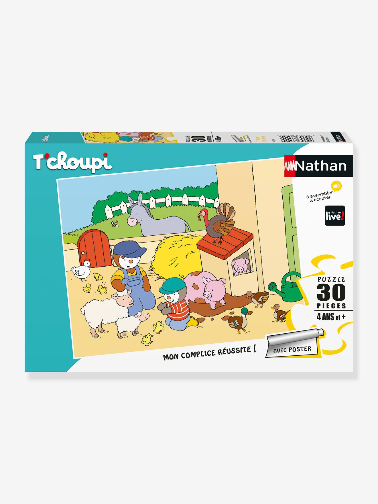 Puzzle 30 Pièces - T'choupi À La Ferme - Nathan Multicolore