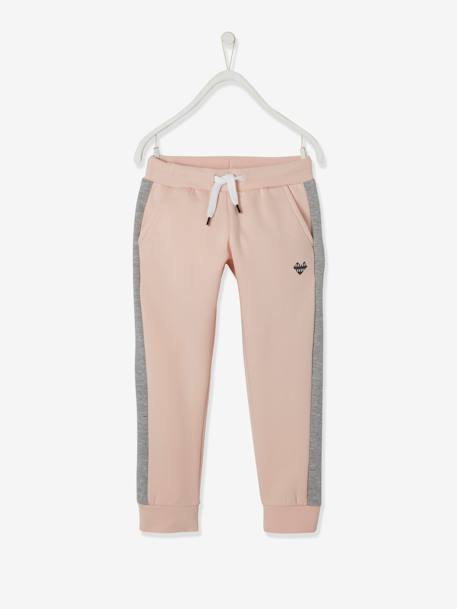 Vertbaudet Pantalon de Sport Fille en Molleton Bandes côtés Gris Clair 3A