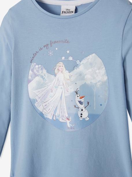 T-shirt manches longues Disney® La Reine des Neiges fille BLEU AVEC ANIME 4 - vertbaudet enfant 
