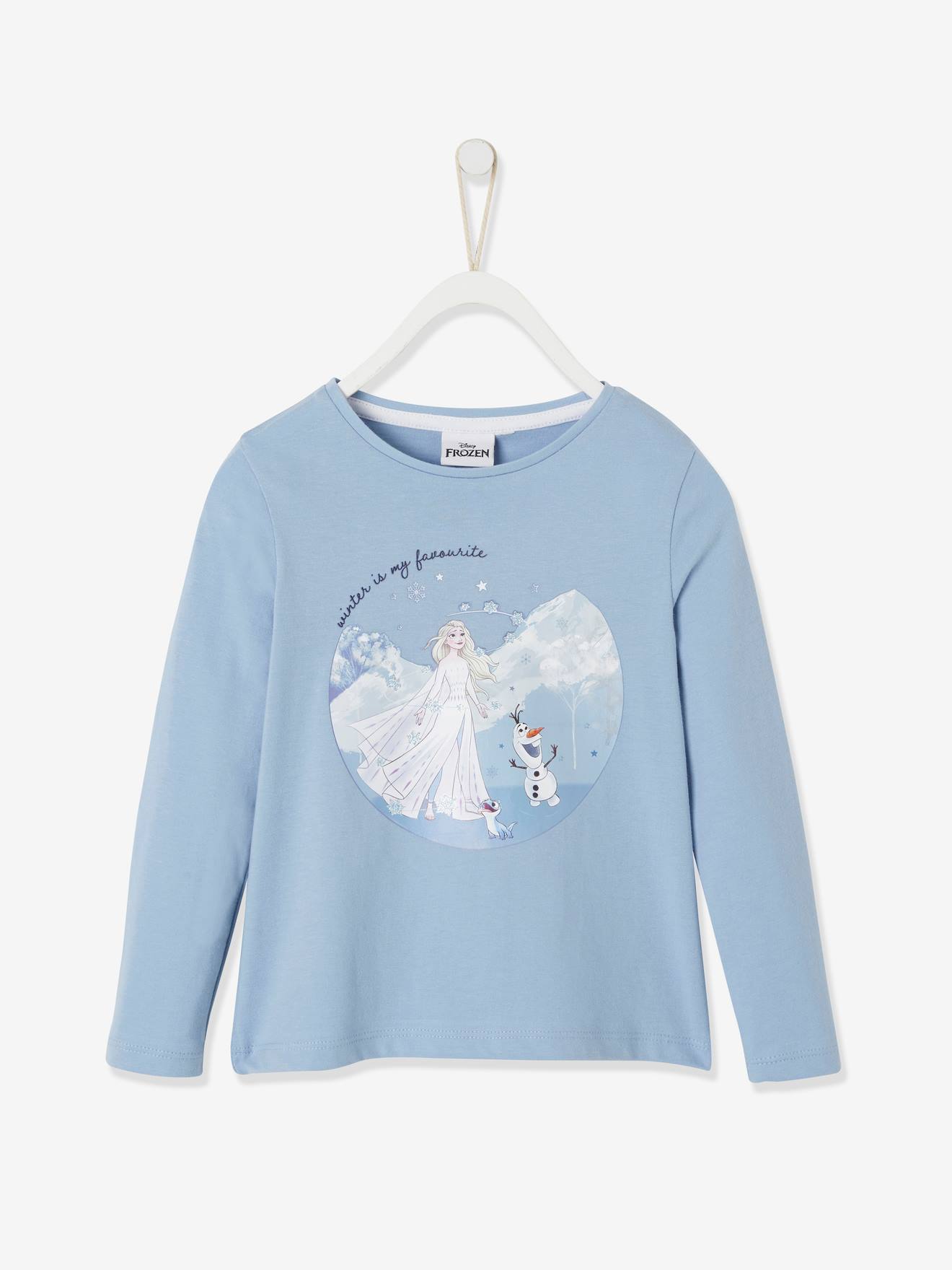 Eiskönigin-Frozen Reine des Neiges T-Shirt à Manches Longues pour Fille 