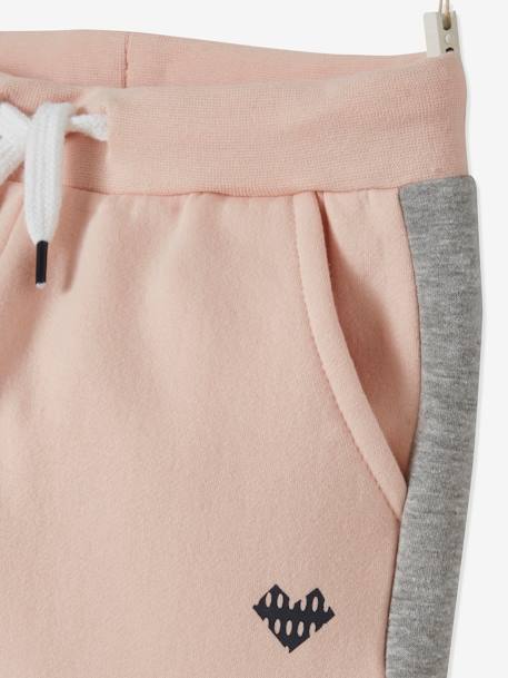 Pantalon de sport fille en molleton bandes côtés gris clair+MARINE+rose / gris+rose pâle 9 - vertbaudet enfant 