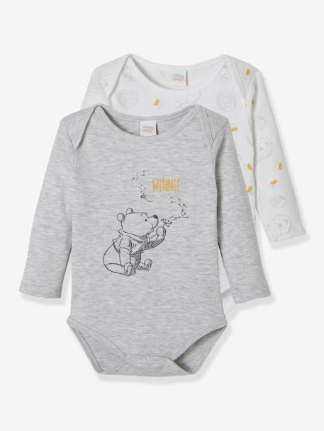 Lot De 2 Bodies Bebe Garcon Disney Winnie L Ourson Gris Anime Blanc Aop Toutes Les Marques