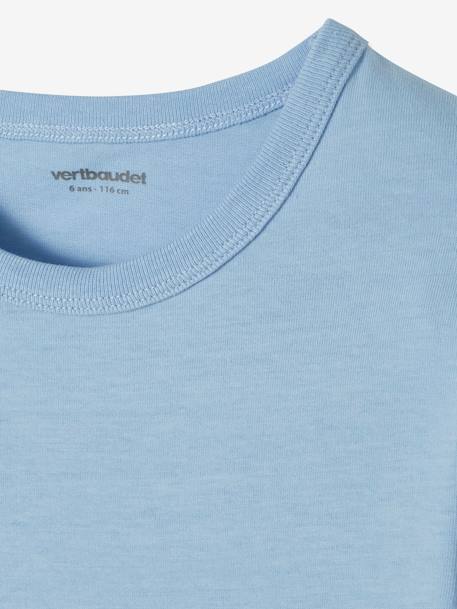VERTBAUDET Lot De 4 T-Shirts Garçon Blanc - 100% Coton, Manches Courtes - Label Oeko-Tex