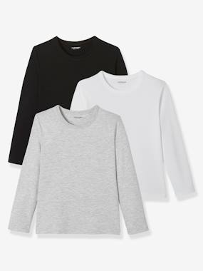 VERTBAUDET Lot De 3 T-Shirts Garçon Manches Courtes – Coton Pur, Motifs Fun & Colorés