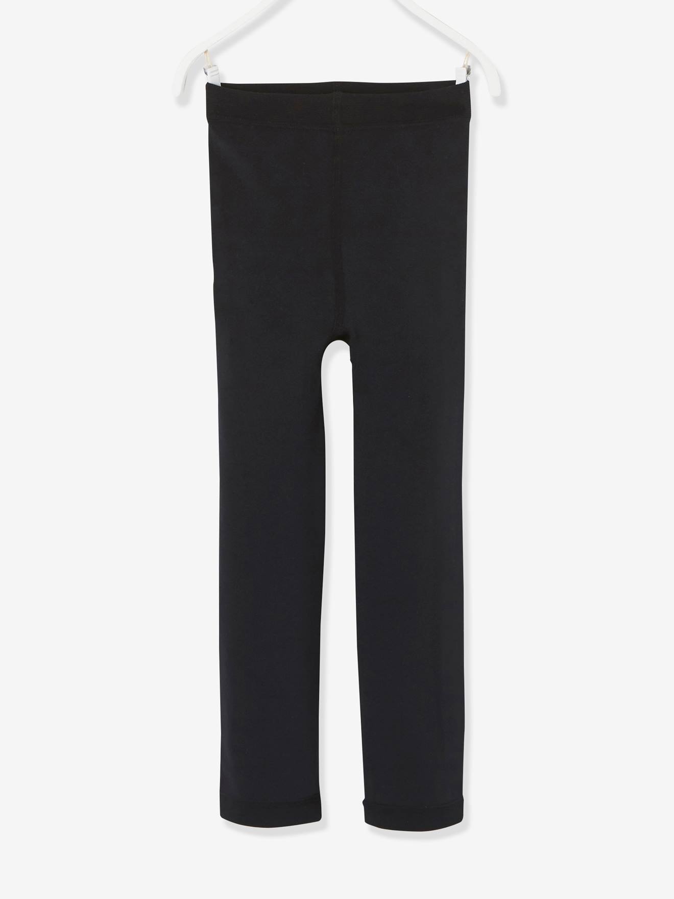 Legging collant fille maille polaire noir