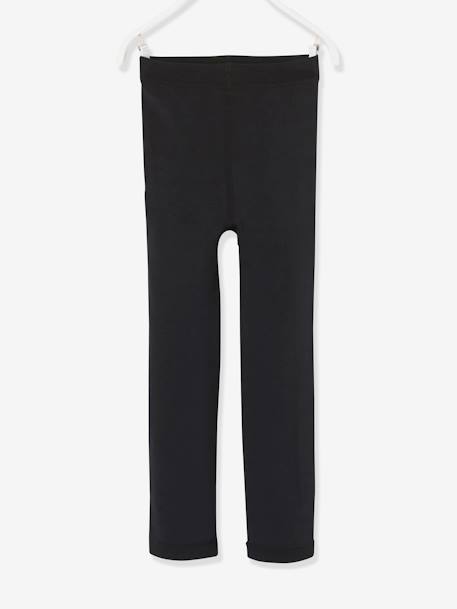 Legging collant fille maille polaire bleu+gris chiné+gris perle+mauve+noir 13 - vertbaudet enfant 