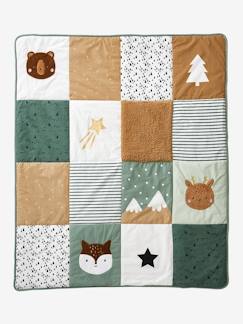 Linge de maison et décoration-Linge de lit bébé-Tapis de sol patchwork matelassé GREEN FOREST Oeko-Tex®