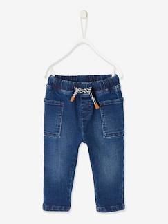 Pantalon Bébé Ceinture Tissu – Taille Élastique Avec Poches – 98% Coton Confort – Vertbaudet