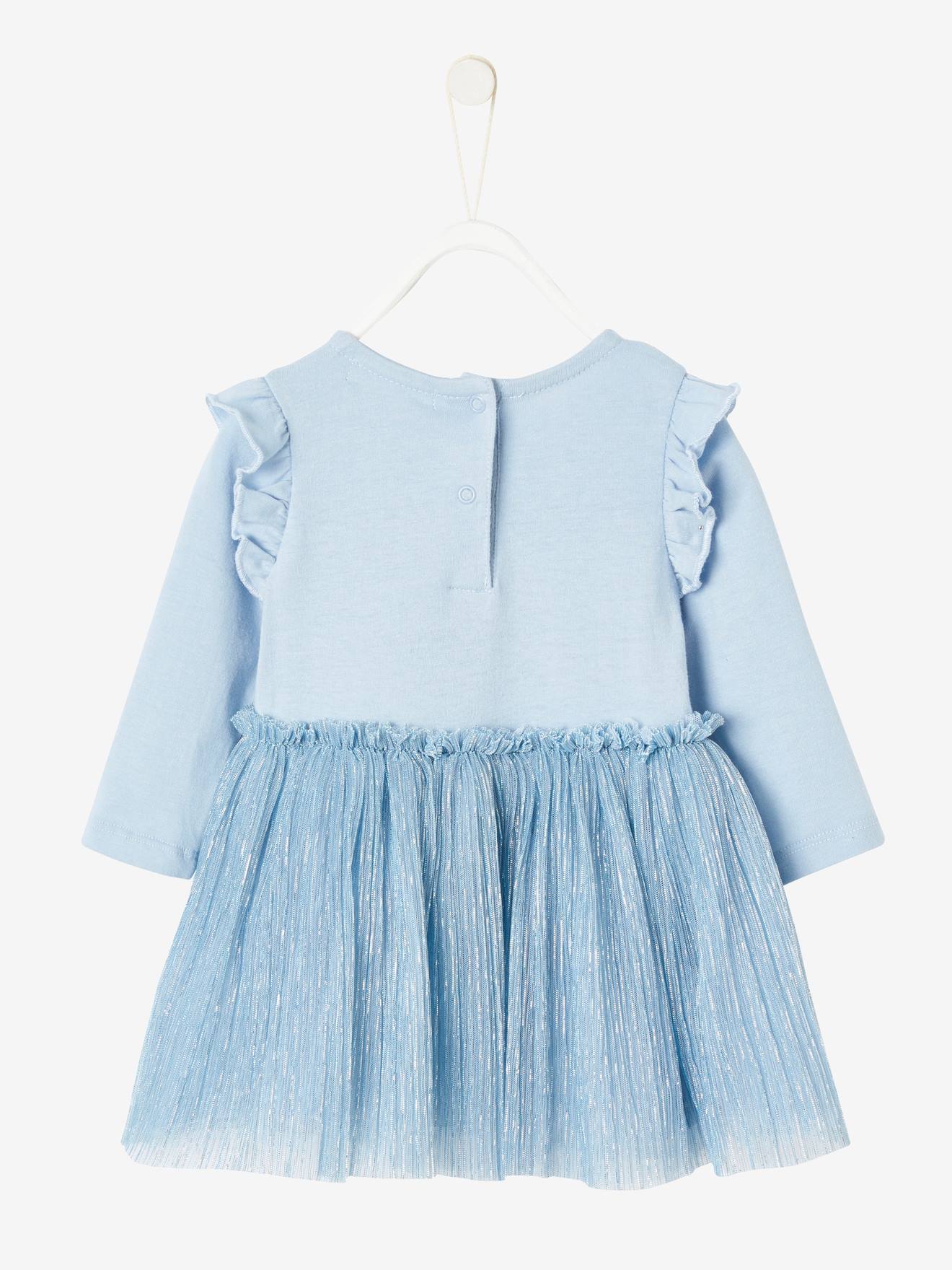 Robe Bébé En Denim Brodé - Stone, Bébé