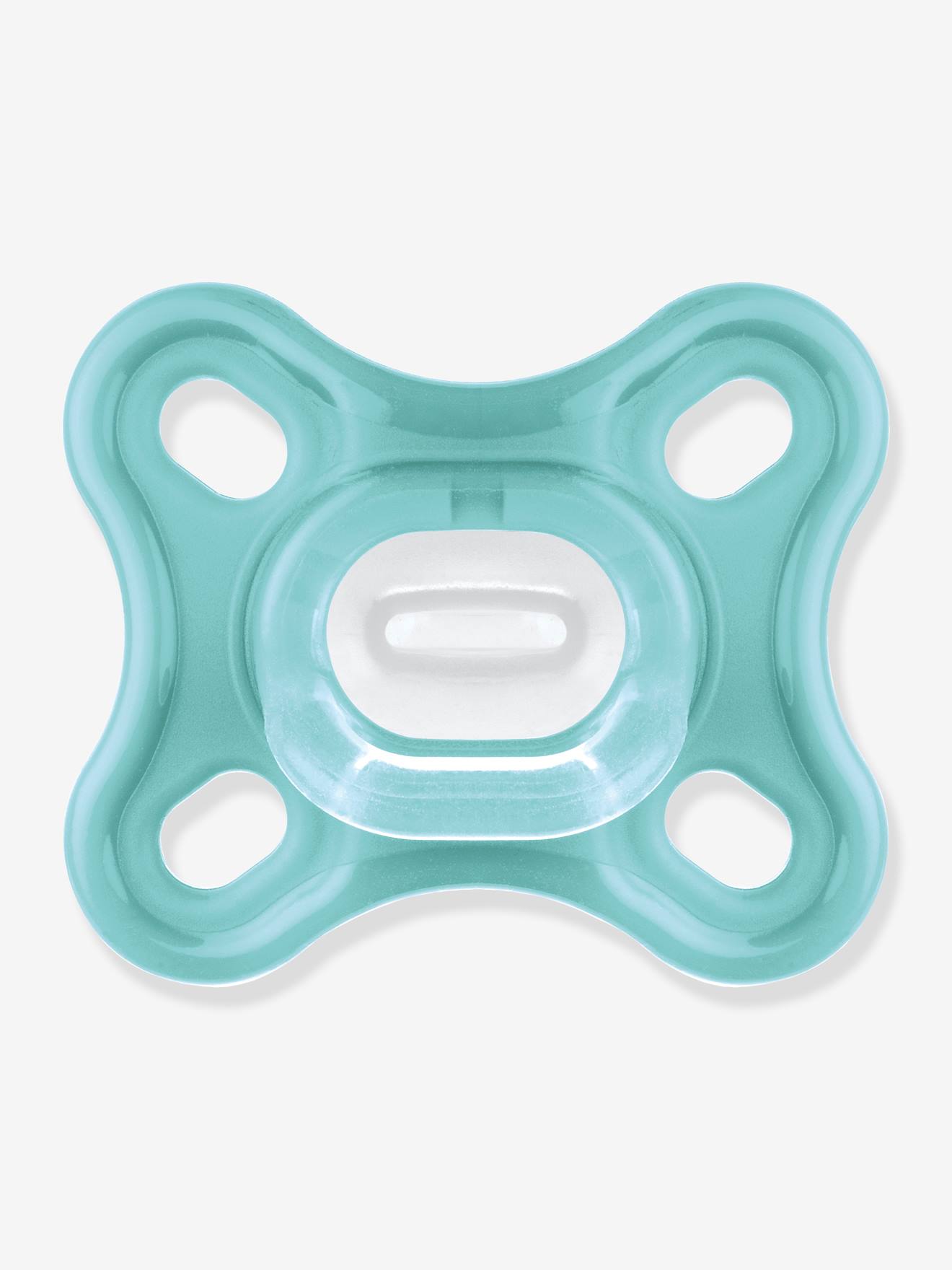 Lot de 2 sucettes nouveau-né en silicone Comfort bleu + vert (Mam) - Image 1