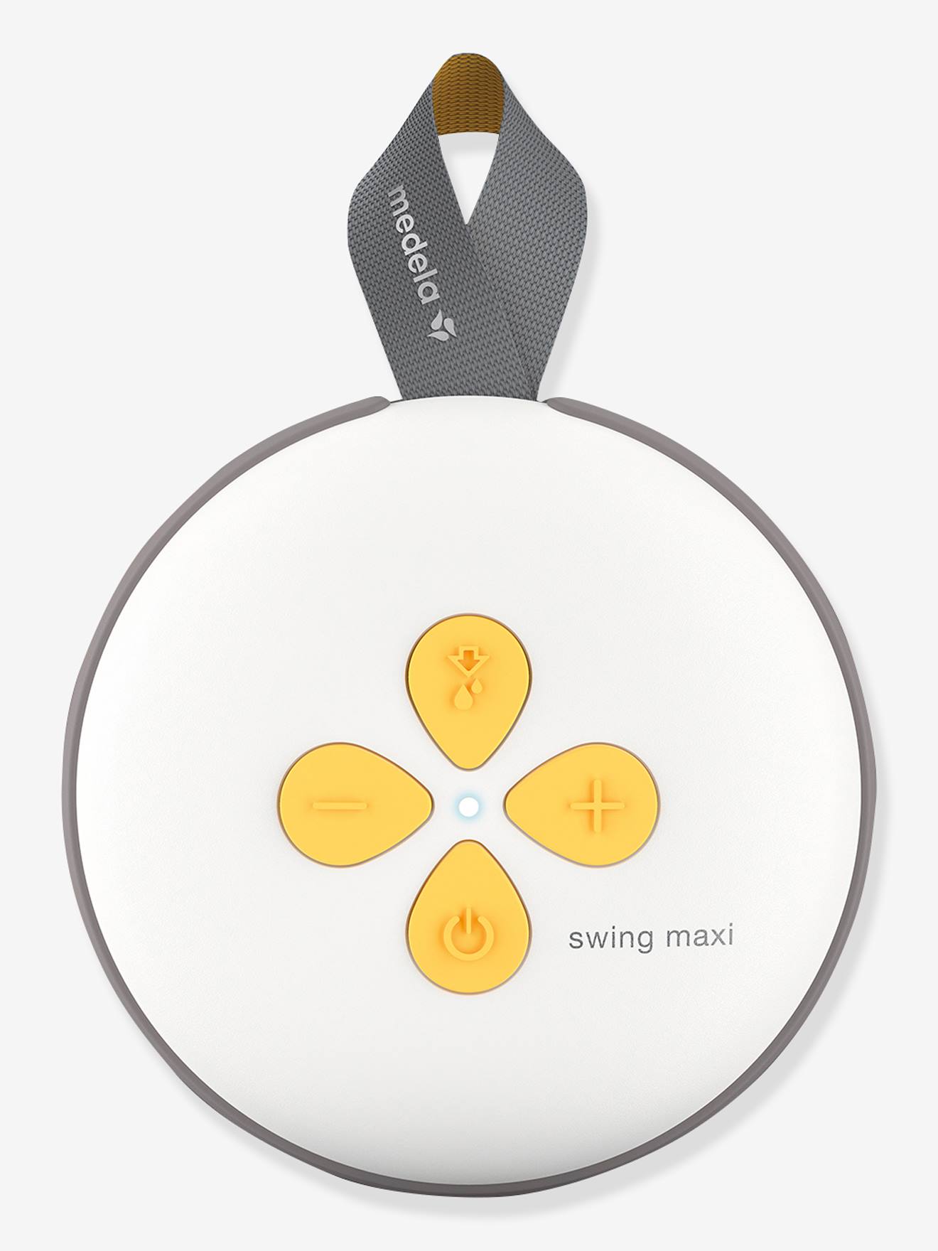 Tire-lait électrique double rechargeable Swing Maxi + 2 téterelles blanc/jaune (Medela) - Image 1