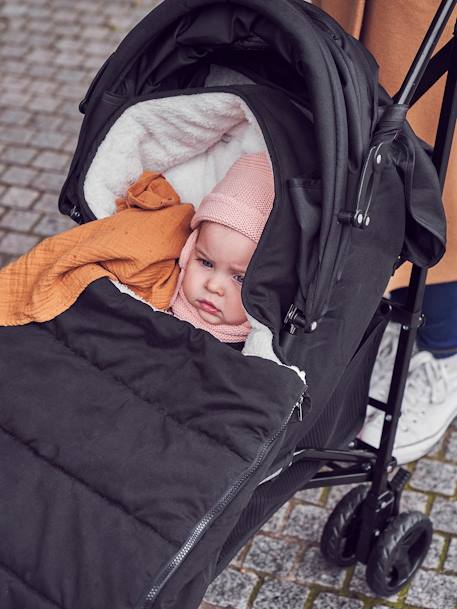 Vertbaudet - Chancelière poussette en toile déperlante noir