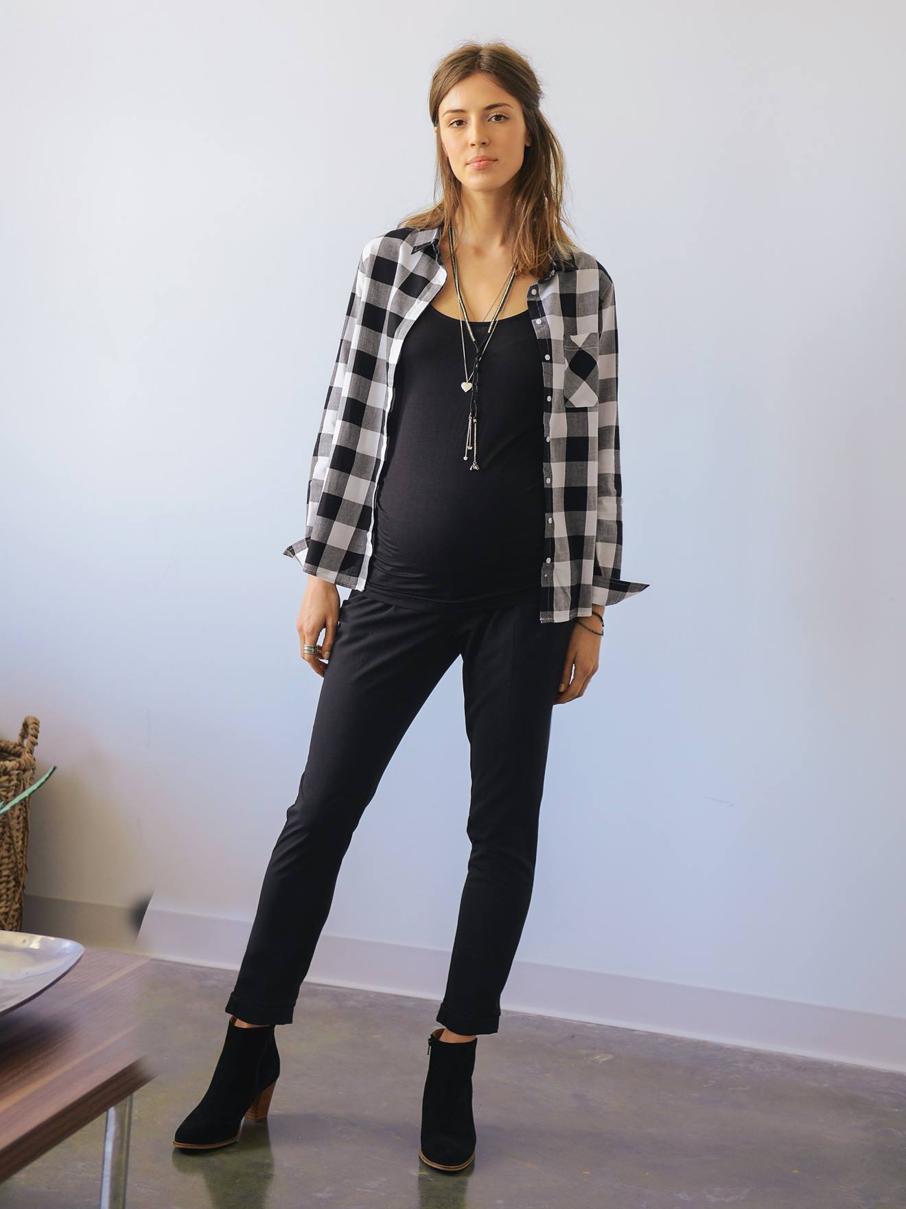 Pantalon de ville grossesse entrejambe 82 noir