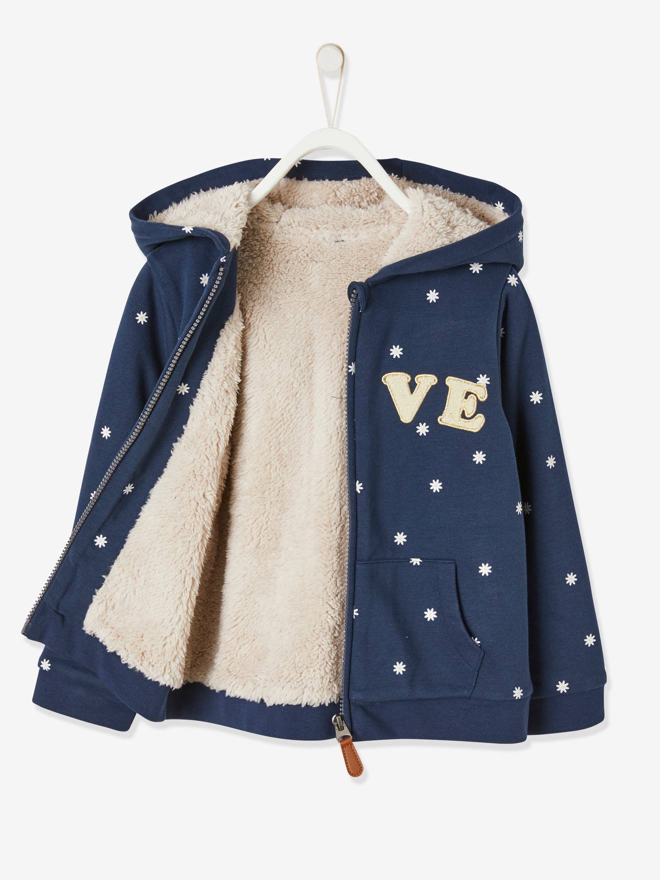 VERTBAUDET Sweat à Capuche Fille Rose - Sweat-shirt Fantaisie Message Imprimé | Vêtement Enfant 3 Ans