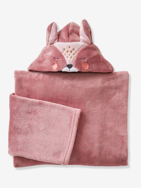 Peignoir Bébé Vertbaudet - Gaze De Coton Bio - Capuche Animale - Taille 36 Mois (97 Cm) - Rose
