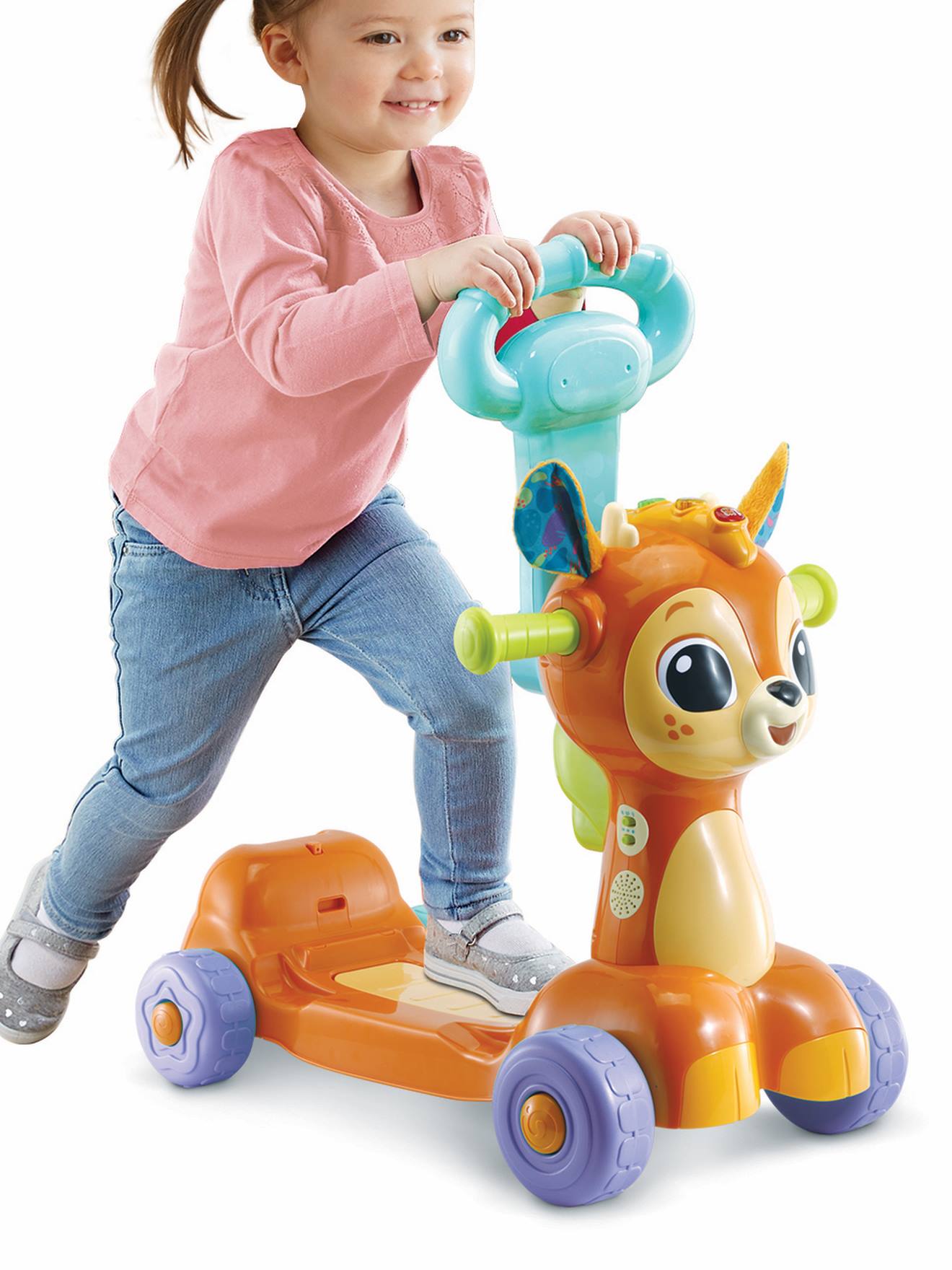 Vtech - Merlin, Trotti Porteur 6 En 1 - Vtech Marron Clair Uni Avec Decor