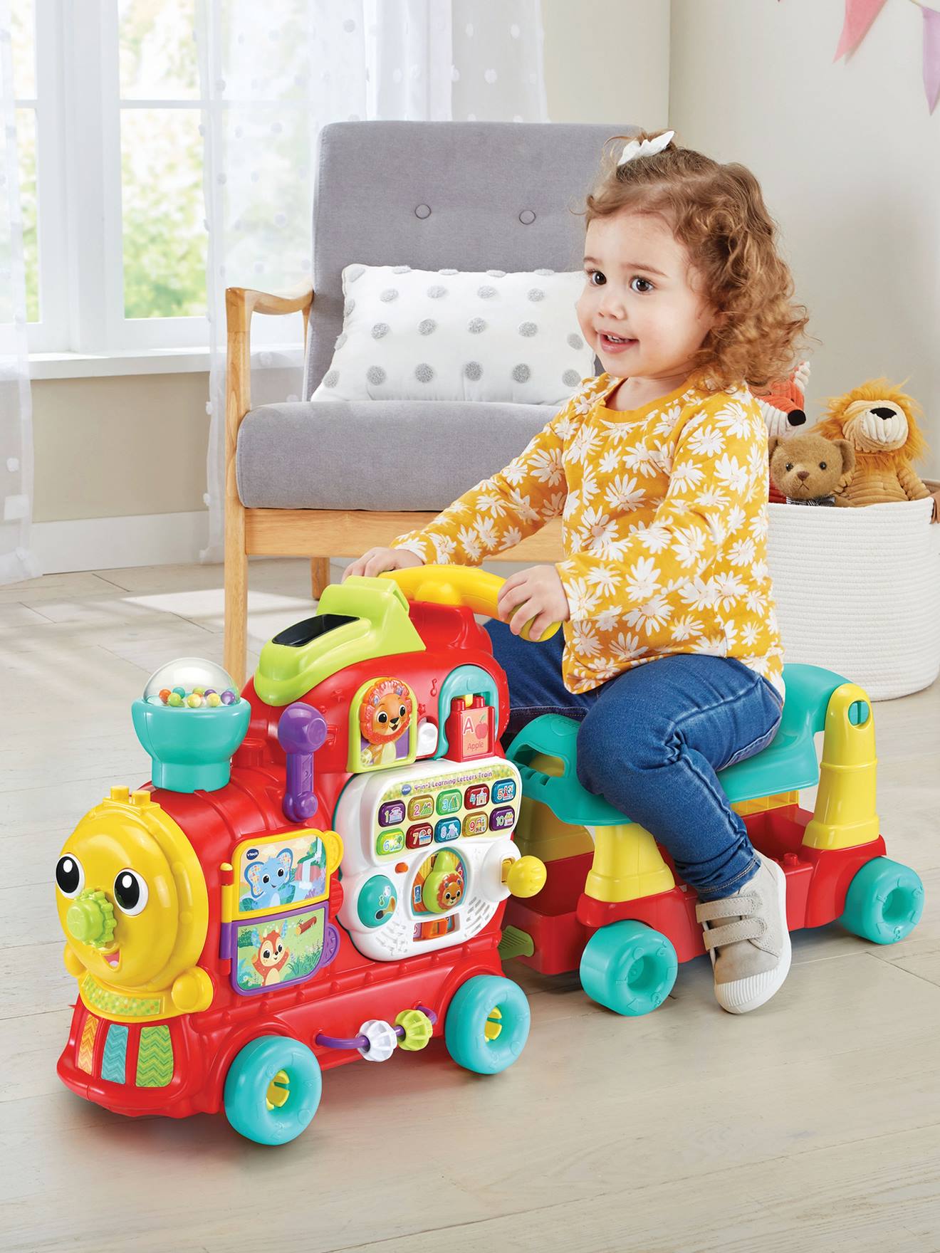 Vtech - Maxiloco, Mon Trotti Train 7 En 1 - Vtech Rouge Clair Bicolor/multicolor
