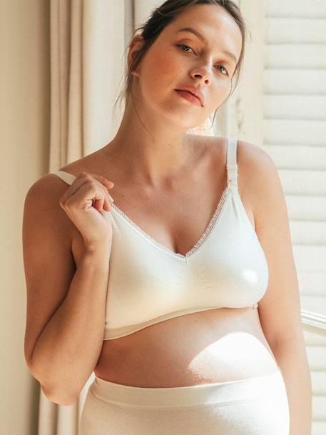 Brassière de grossesse et d'allaitement sans coutures Organic naturel+ROSE 1 - vertbaudet enfant 