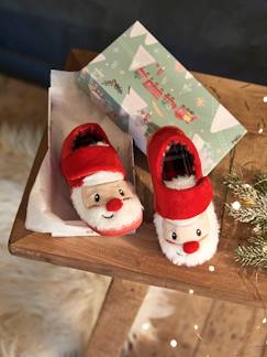 Chaussures-Coffret de Noël pour les bébés chaussons Père Noël