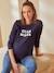 T-shirt à message grossesse et allaitement en coton bio MARINE GRISE 5 - vertbaudet enfant 
