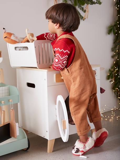 Machine à laver et à repasser en bois FSC® blanc 3 - vertbaudet enfant 
