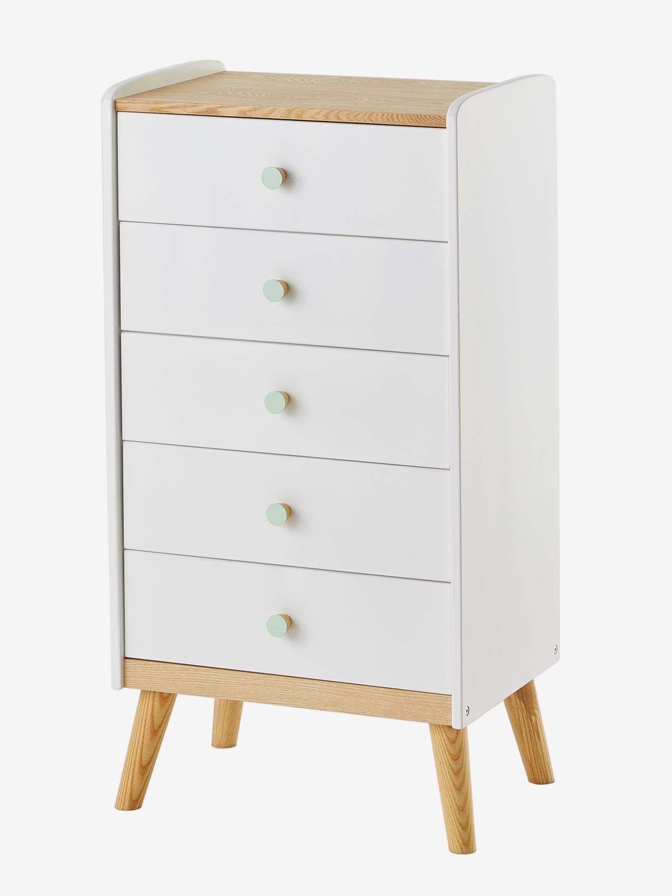 Commode semainier avec poignées personnalisables CONFETTI blanc (Vertbaudet) - Image 2
