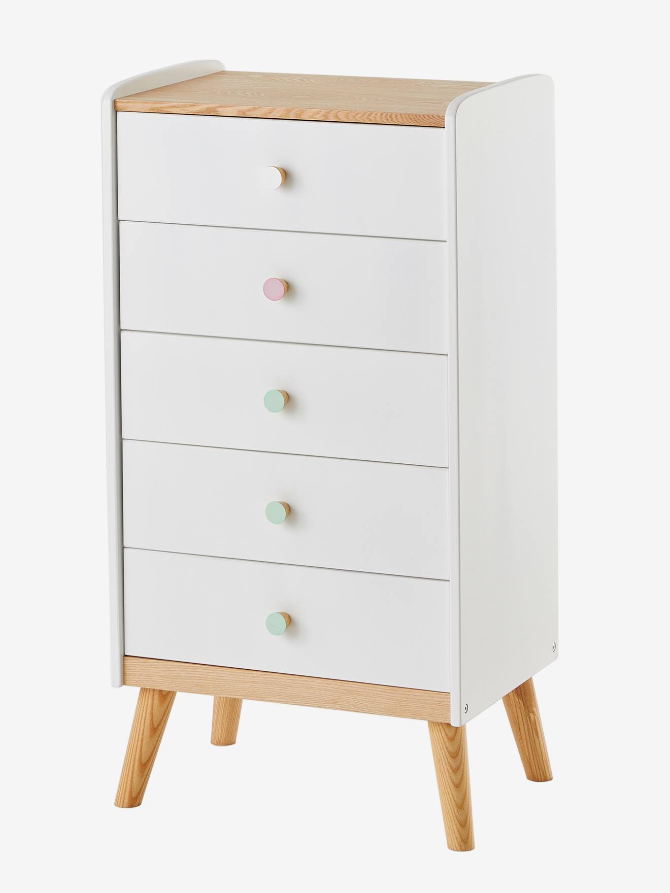 Commode semainier avec poignées personnalisables CONFETTI blanc (Vertbaudet) - Image 3