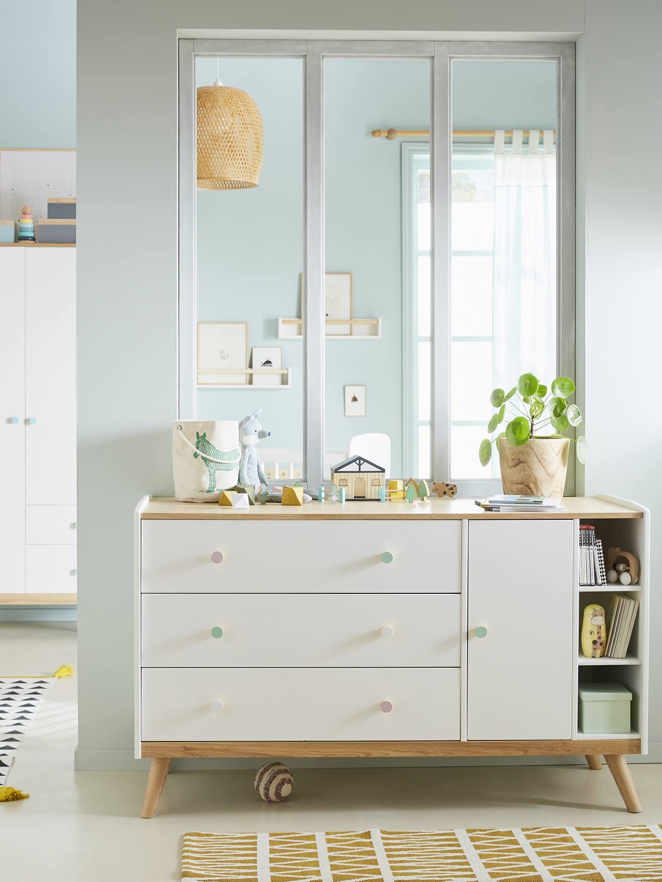 Commode XL LIGNE CONFETTI blanc (Vertbaudet) - Image 1