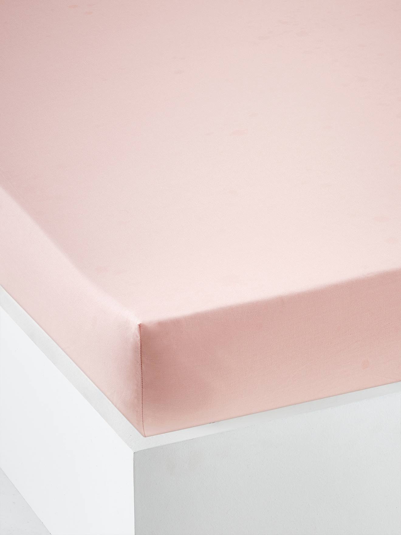 Vertbaudet - Drap-housse uni enfant rose clair