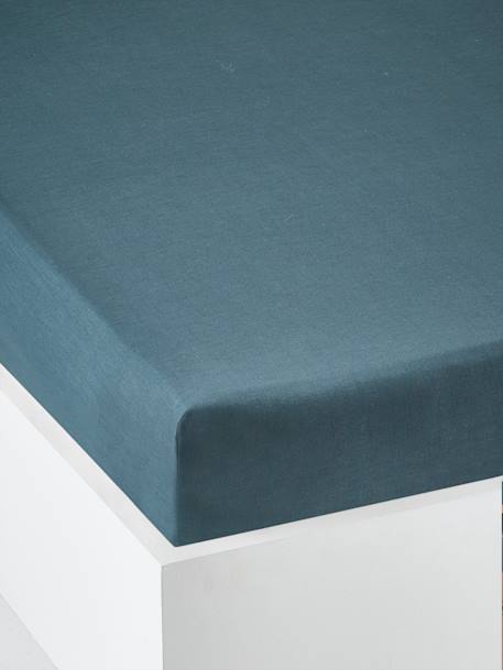 Drap-housse uni enfant anthracite+bleu clair+bleu jean+corail+ecru+ecru+gris+lilas+marine+pistache+rose clair+terracotta+vert+vert bleuté+vert sauge 25 - vertbaudet enfant 