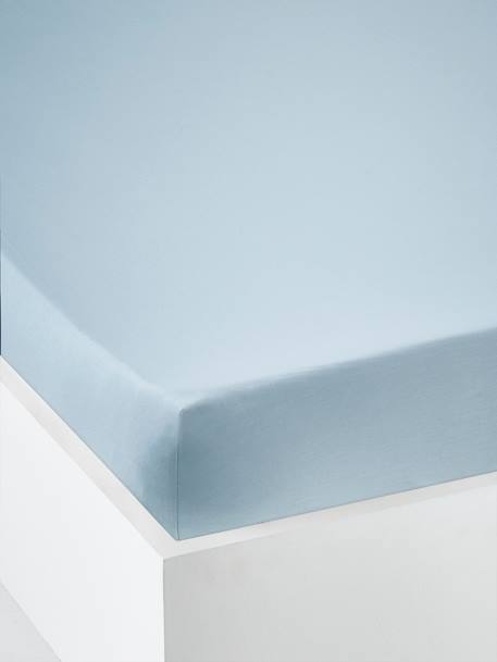 Drap-housse uni enfant anthracite+bleu clair+bleu jean+corail+ecru+ecru+gris+lilas+marine+pistache+rose clair+terracotta+vert+vert bleuté+vert sauge 3 - vertbaudet enfant 