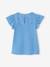 T-shirt fille avec détails broderie anglaise  Oeko-Tex® bleu grisé+bleu marine+corail+jaune pâle+moutarde+vert pâle 2 - vertbaudet enfant 