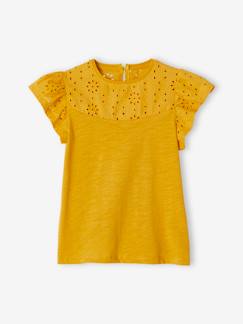 Fille-T-shirt fille avec détails broderie anglaise  Oeko-Tex®