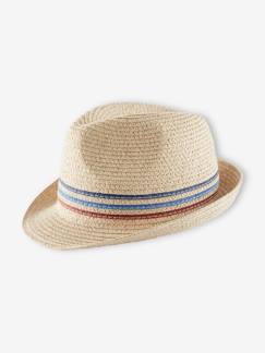 Garçon-Accessoires-Chapeau-Panama aspect paille garçon