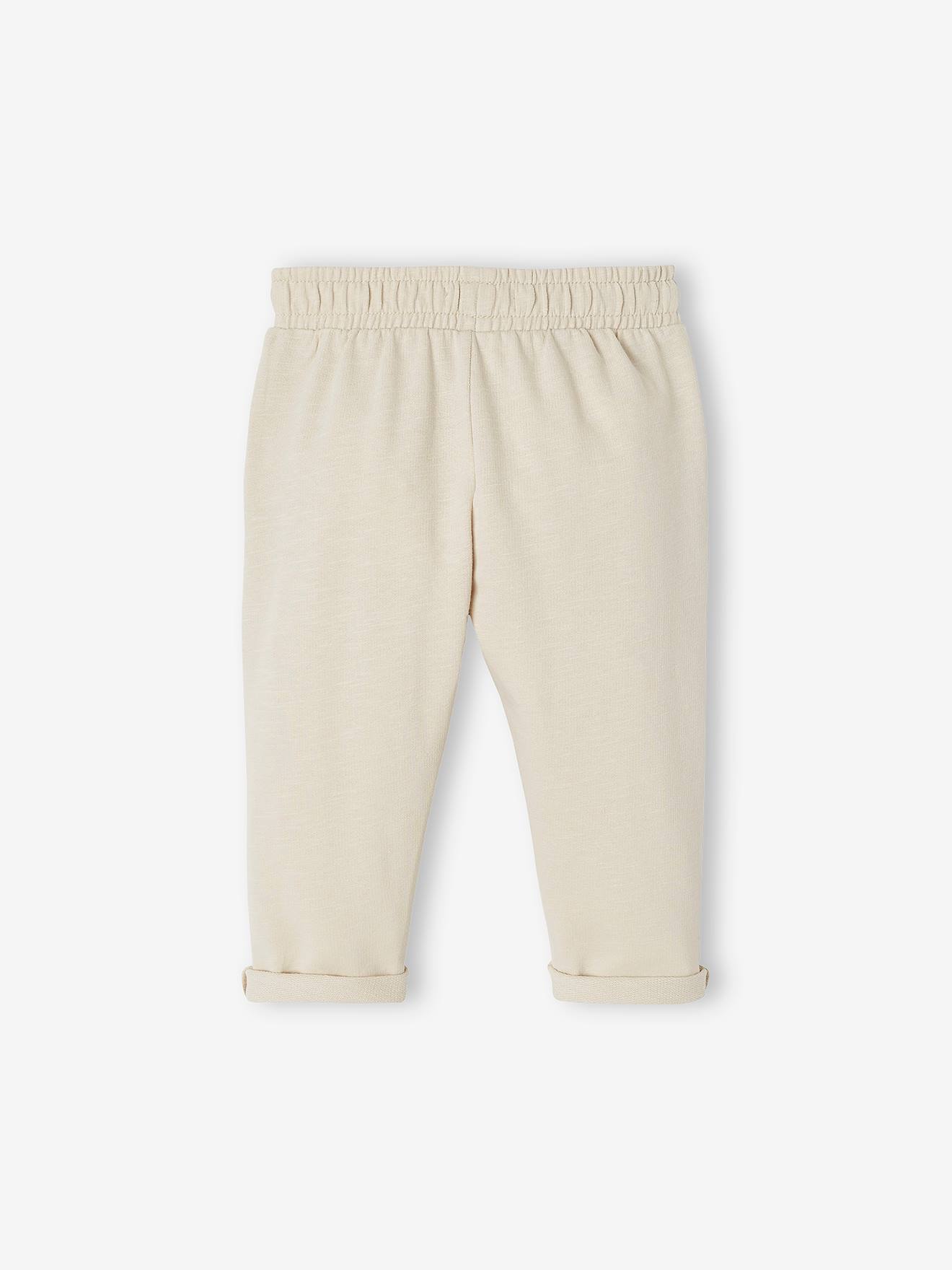 Pantalon bébé garçon molleton beige sable (Vertbaudet) - Image 1