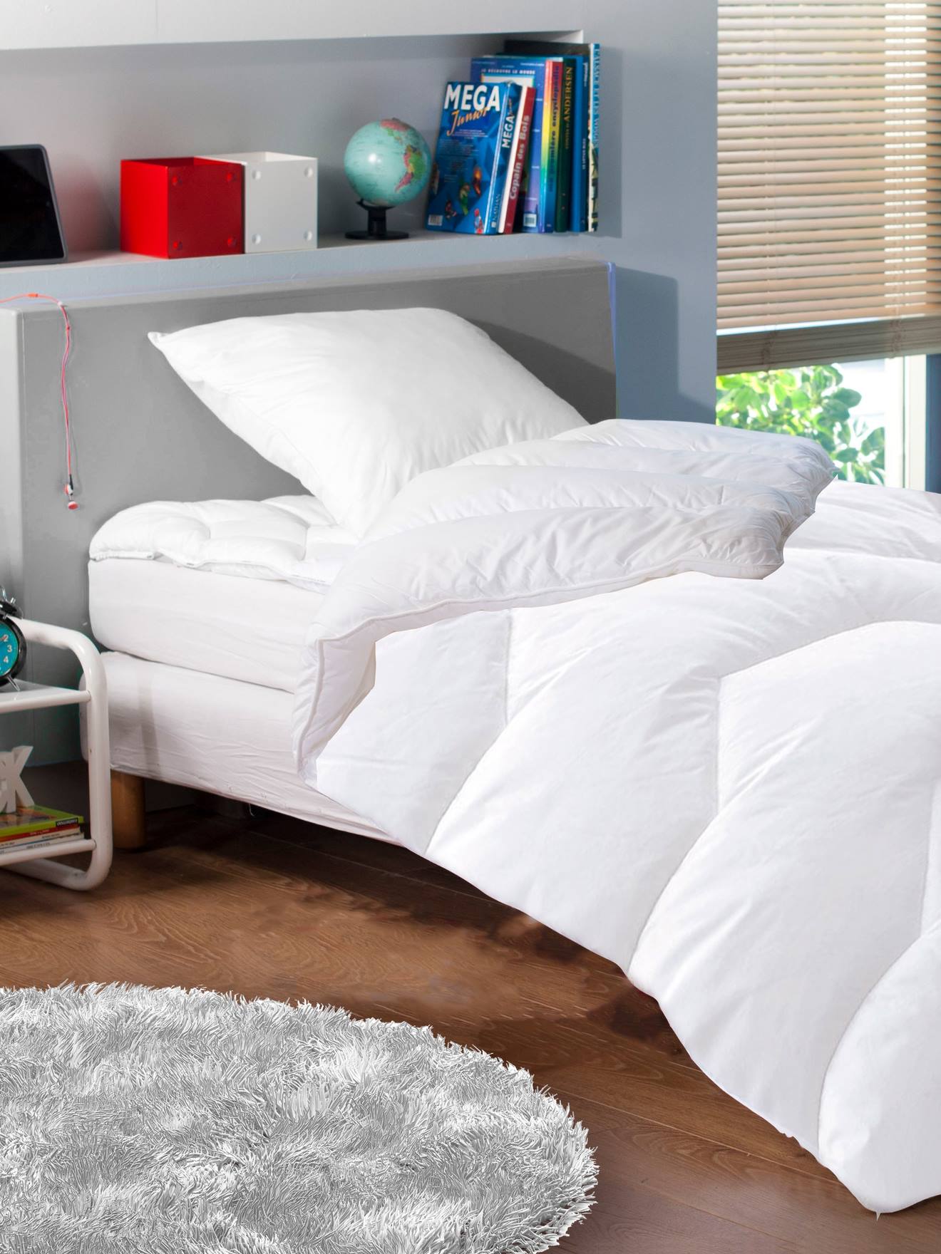 MON P'TIT DODO Couette Légère Bio 75x120 Blanc - Fabrication Française Coton Bio Pour Bébé Enfant