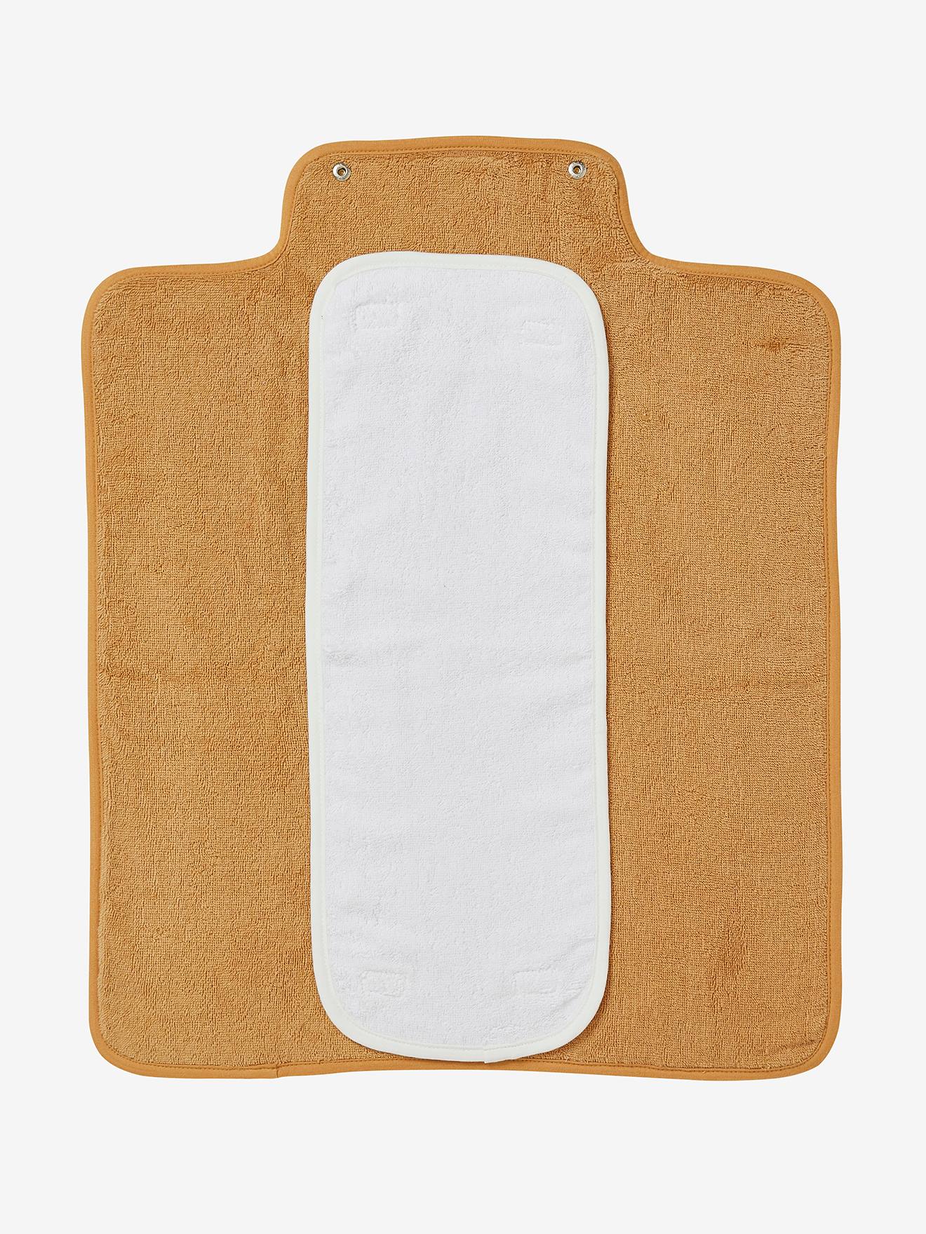 Tapis à langer de voyage en éponge Ourson caramel (Vertbaudet) - Image 2