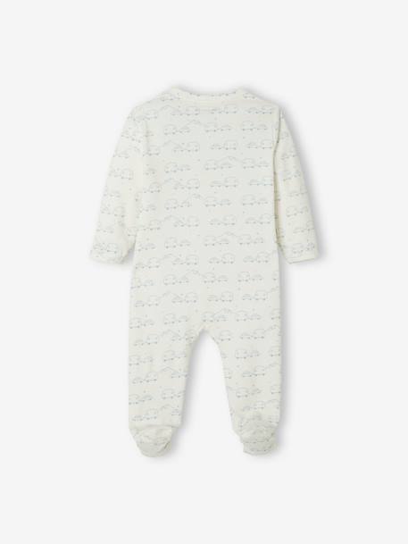 Lot de 3 pyjamas bébé en jersey ouverture zippée lot ivoire+lot moutarde 14 - vertbaudet enfant 