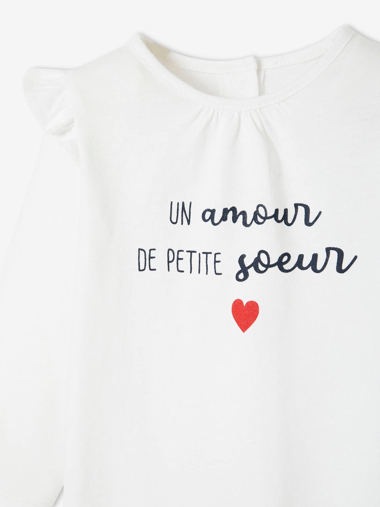 Vertbaudet T-Shirt bébé Fille Poche Coeur et Fraises Oeko-Tex®